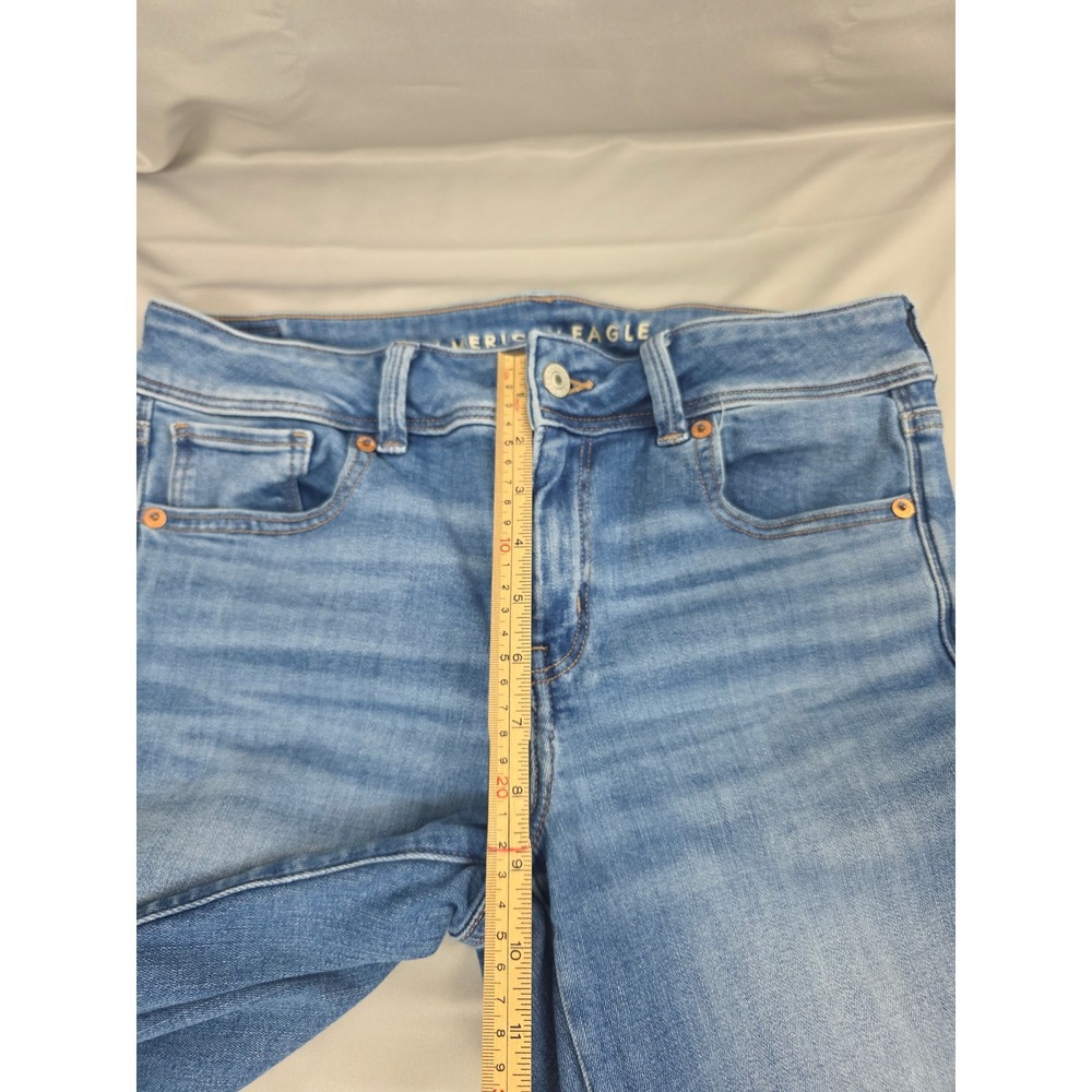 American Eagle Next Level Stretch Flare Jeans Medium Wash Size 8 Womens - Picture 4 of 15